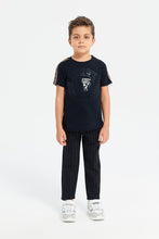 Load image into Gallery viewer, بنطلون مخطط باللون الأسود للأولاد الصغار