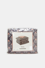 Load image into Gallery viewer, طقم لحاف مكون من 3 قطع مطبوع عليه زهور باللون الوردي (مقاس مفرد)