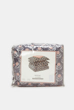 Load image into Gallery viewer, طقم لحاف مطبوع عليه زهور باللون الوردي مكون من 4 قطع (مقاس مزدوج)