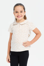 Load image into Gallery viewer, بلوزة مطبوعة باللون الأبيض للبنات الصغار