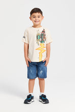 Load image into Gallery viewer, شورت ممزق باللون الأزرق للأولاد الصغار