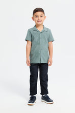 Load image into Gallery viewer, جوغزر دنيم بخصر مطاطي باللون الأسود للأولاد الصغار