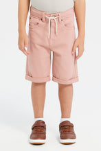 Load image into Gallery viewer, شورت سادة باللون الوردي للأولاد الصغار