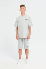 Load image into Gallery viewer, طقم كاجوال باللون الرمادي للأولاد الكبار (قطعتين)