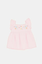 Load image into Gallery viewer, بلوزة مطرزة باللون الوردي للفتيات الرضع