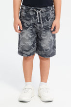 Load image into Gallery viewer, شورت مطبوع باللون الرمادي للأولاد الصغار