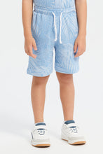 Load image into Gallery viewer, شورت جاكار باللون الأزرق للأولاد الصغار
