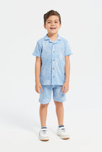 Load image into Gallery viewer, شورت جاكار باللون الأزرق للأولاد الصغار