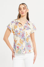 Load image into Gallery viewer, قميص مطبوع باللون البيج للنساء