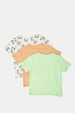 Load image into Gallery viewer, طقم تيشيرت بطبعة كونغفو باندا بألوان متنوعة للأولاد الرضّع (3 قطع)