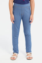 Load image into Gallery viewer, جيغينغز سادة باللون الأزرق للبنات الصغار