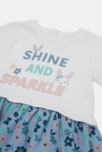 Load image into Gallery viewer, فستان رياضي مطبوع باللون العاجي للبنات الرضع