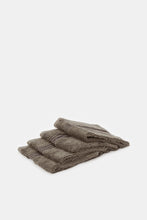 Load image into Gallery viewer, مجموعة مناشف الوجه القطنية الناعمة باللون الفحمي (4 قطع)