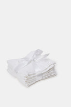 Load image into Gallery viewer, مجموعة مناشف الوجه القطنية الناعمة باللون الأبيض (4 قطع)