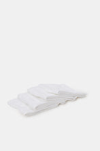 Load image into Gallery viewer, مجموعة مناشف الوجه القطنية الناعمة باللون الأبيض (4 قطع)