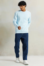 Load image into Gallery viewer, بنطلون جينز رجالي بقصّة قياسية وخمسة جيوب باللون الأزرق البحري