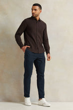 Load image into Gallery viewer, قميص رجالي من الفلانيل بمربعات باللون البني