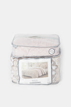 Load image into Gallery viewer, طقم لحاف مكون من 6 قطع بطبعة تجريدية باللون البيج (مقاس مزدوج)