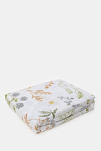 Load image into Gallery viewer, ملاءة مسطحة مطبوعة بنقشة زهور باللون الأبيض (مقاس واحد)