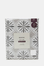 Load image into Gallery viewer, ملاءة مسطحة بنقشة هندسية زهرية باللون الأزرق المخضر (مقاس كبير)