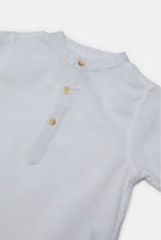 Load image into Gallery viewer, قميص كورتا باللون الأبيض للأولاد الرضع