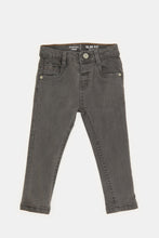 Load image into Gallery viewer, بنطلون جينز أساسي باللون الرمادي للأولاد الصغار