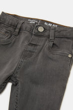 Load image into Gallery viewer, بنطلون جينز أساسي باللون الرمادي للأولاد الصغار