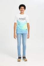 Load image into Gallery viewer, بنطلون جينز مطاطي أزرق للأولاد الكبار