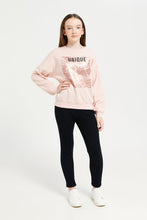 Load image into Gallery viewer, بنطال ليجنز أسود محبوك للفتيات الكبيرات