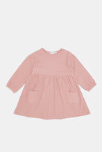Load image into Gallery viewer, فستان وردي منقط للبنات الرضع
