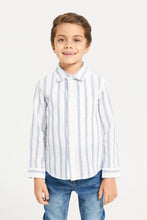 Load image into Gallery viewer, قميص مخطط باللون الأزرق للأولاد