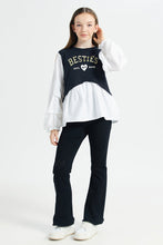 Load image into Gallery viewer, بنطلون جينز أسود واسع للفتيات الكبيرات