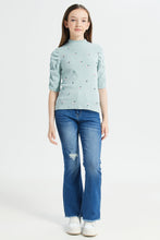 Load image into Gallery viewer, بنطلون جينز أزرق واسع للفتيات الكبيرات