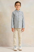 Load image into Gallery viewer, قميص رمادي بأكمام طويلة للأولاد