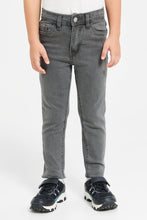 Load image into Gallery viewer, بنطلون جينز رمادي للأولاد