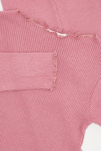 Load image into Gallery viewer, طقم ملابس كاجوال مضلع باللون الوردي للبنات الرضع (قطعتين)