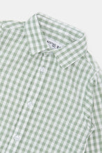 Load image into Gallery viewer, قميص منقوش باللون الأخضر للأولاد الصغار