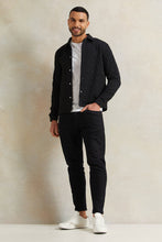 Load image into Gallery viewer, قميص جاكار أسود اللون للرجال