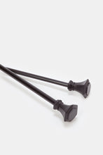 Load image into Gallery viewer, قضيب ستائر قابل للتمديد باللون الأسود