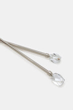 Load image into Gallery viewer, قضيب ستائر قابل للتمديد باللون الفضي