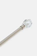 Load image into Gallery viewer, قضيب ستائر قابل للتمديد باللون الفضي