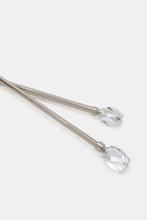 Load image into Gallery viewer, قضيب ستائر قابل للتمديد باللون الفضي