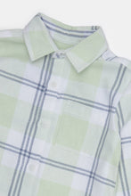 Load image into Gallery viewer, قميص منقوش باللون الأخضر للأولاد الرضع