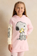 Load image into Gallery viewer, طقم كاجوال مطبوع عليه صورة الفول السوداني باللون الوردي للبنات (قطعتان)