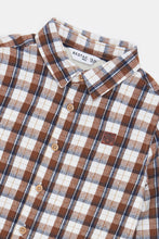 Load image into Gallery viewer, قميص بني منقوش للأولاد الرضع