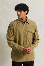Load image into Gallery viewer, قميص رجالي من قماش مخملي ناعم باللون البيج