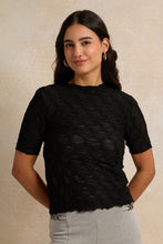 Load image into Gallery viewer, بلوزة نسائية سوداء محبوكة