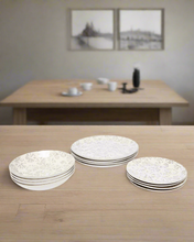 Load image into Gallery viewer, طقم عشاء رمادي بنمط هندسي (12 قطعة)