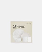 Load image into Gallery viewer, طقم عشاء بنقشة زهور باللون البيج (16 قطعة)