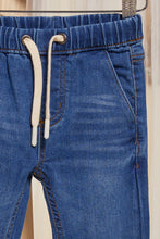 Load image into Gallery viewer, بنطال جينز أزرق سهل الارتداء للأولاد الرضع